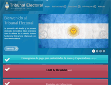 Tablet Screenshot of electoralchaco.gov.ar